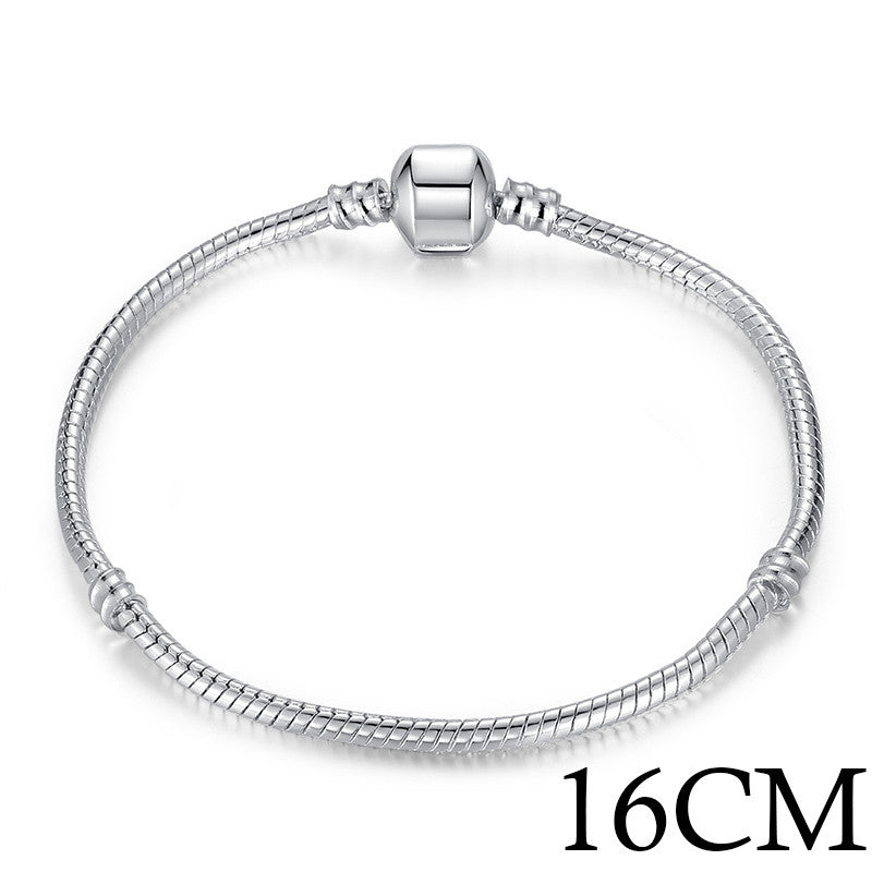 5 Style Silver Plated LOVE Snake Chain Bracelets & Bangle