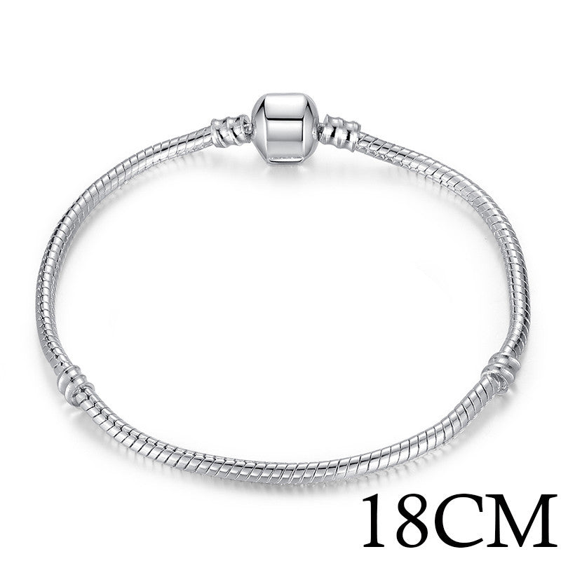 5 Style Silver Plated LOVE Snake Chain Bracelets & Bangle