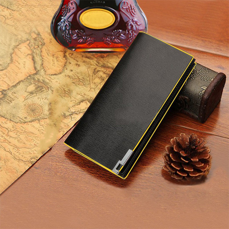 Solid & Long PU Leather Business Men's Wallet