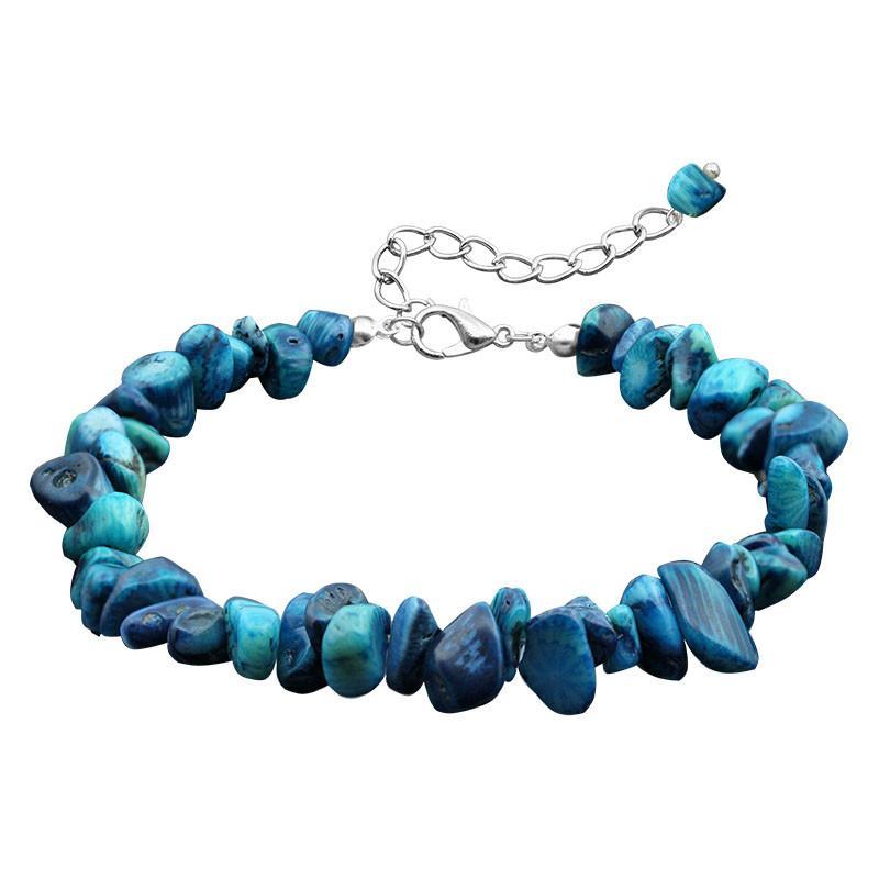 Handmade Unique Irregular Natural Opal Jade Link Bracelets