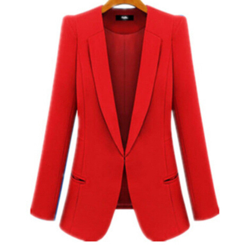 Style Collar Fashion Formal Women Blazer