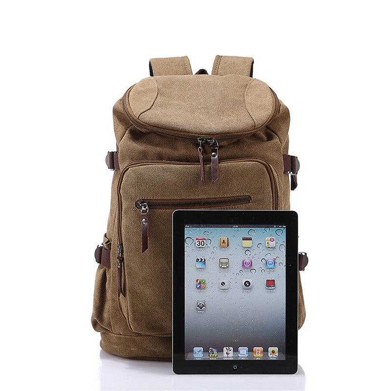 High Quality Backpack Zipper Solid Canvas Bag bmb