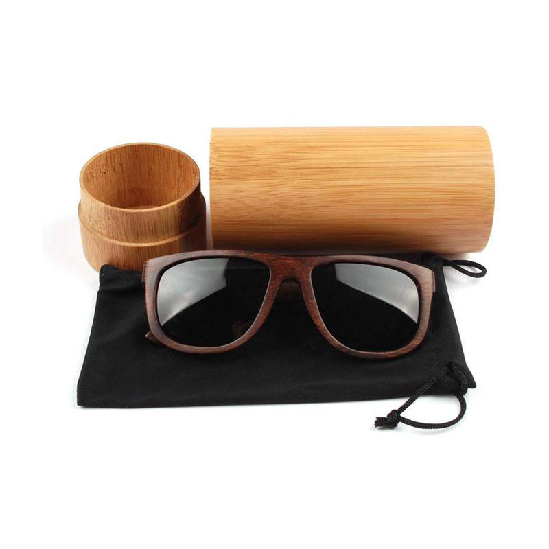 Vintage Handmade Bamboo Wooden Sunglasses Box