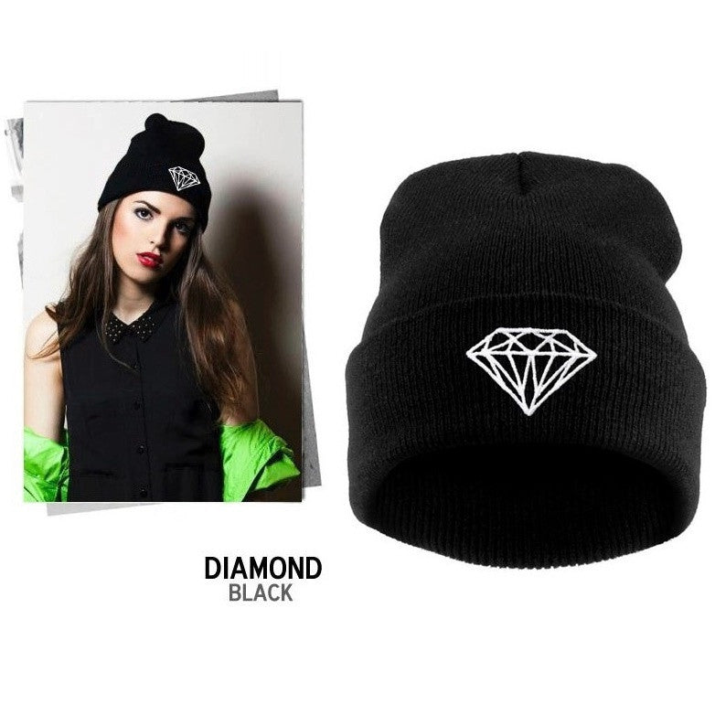 Printed 'Diamond, VOGUE & BAD HAIR DAY' Knitted Women Hats