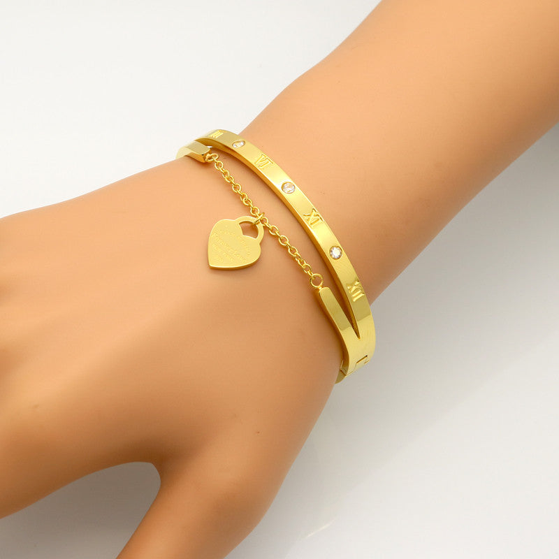 Luxury Bracelets & Bangles Golden Heart Tag
