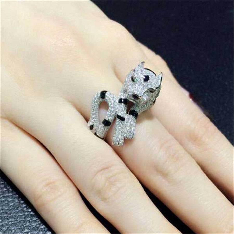 Luxury & High Quality Platinum Plated Zirconia silver ring European style wr-