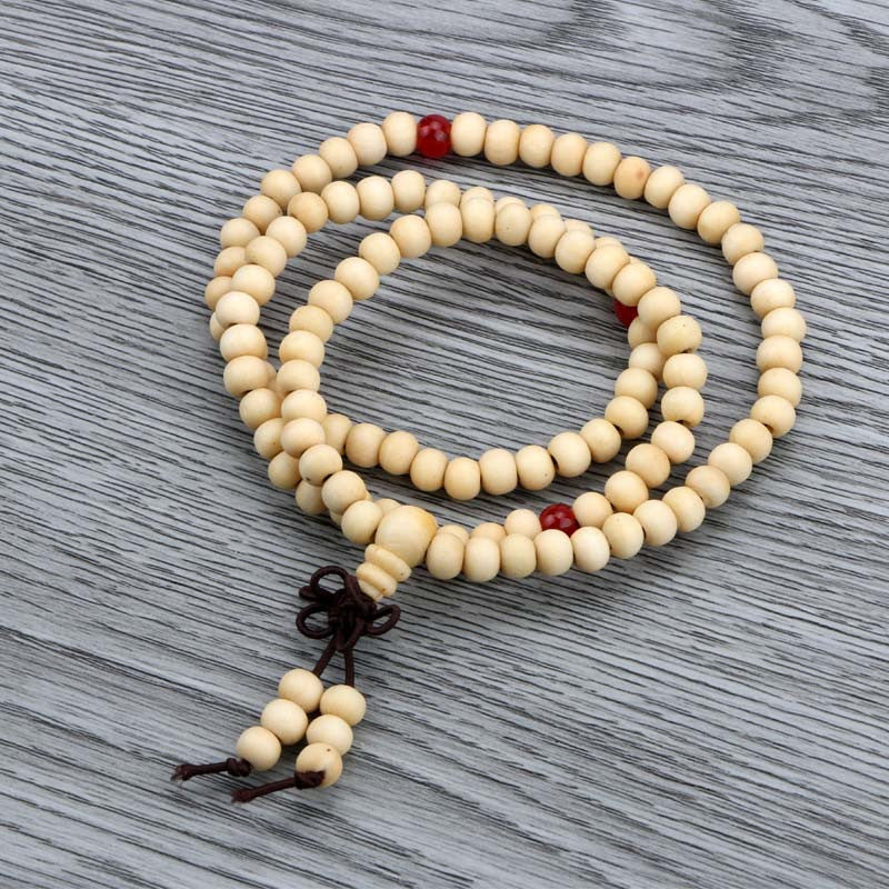 Vintage Natural 108 Beads Sandalwood Buddhist Mala Bracelets mj-