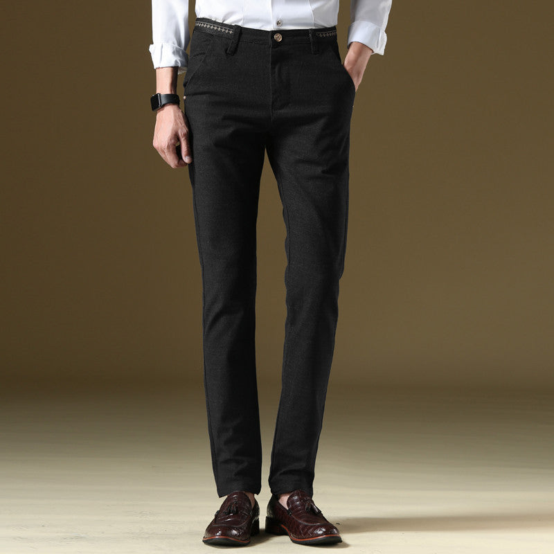 High Quality Straight Loose Elasticity Dress Pants for Men