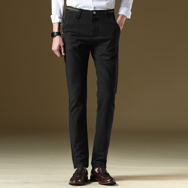 High Quality Straight Loose Elasticity Dress Pants for Men CLiQoasis High Quality Straight Loose Elasticity Dress Pants for Men CLiQoasis