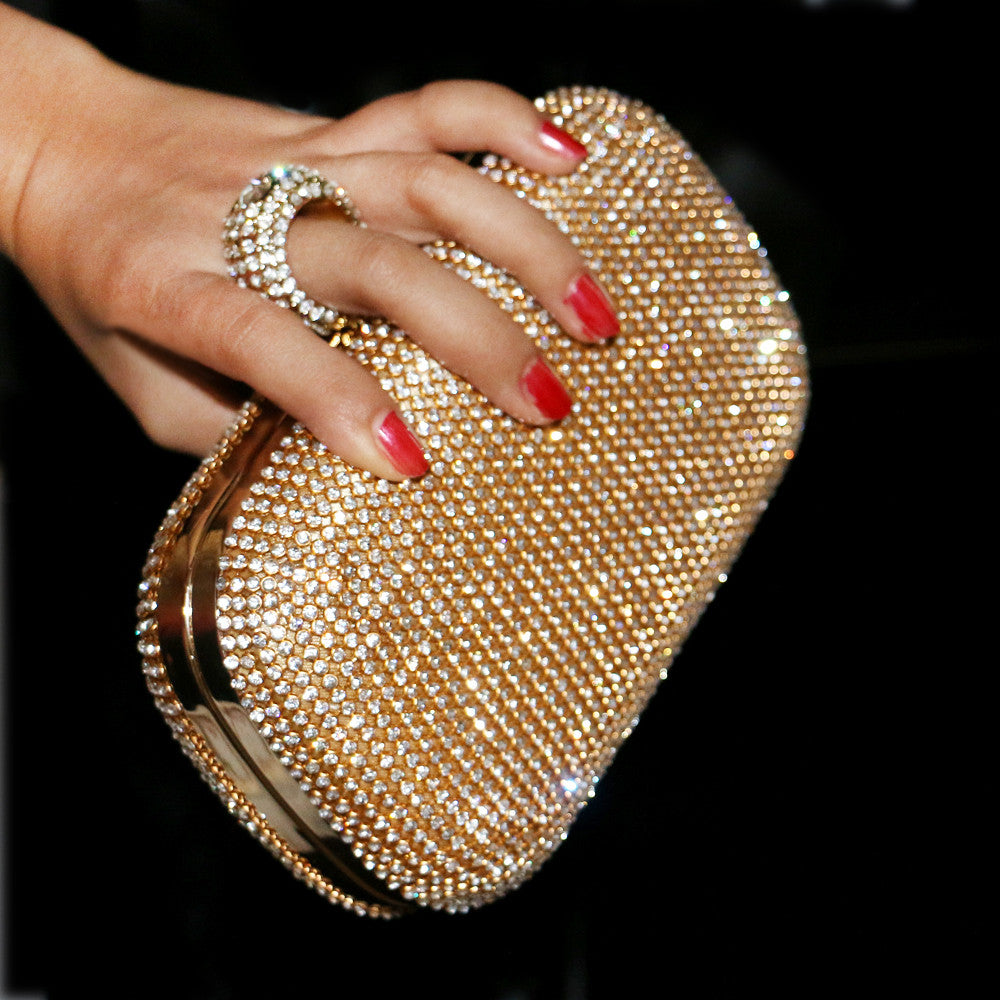 Diamond-Studded Evening Bag Clutch In 3 Colors