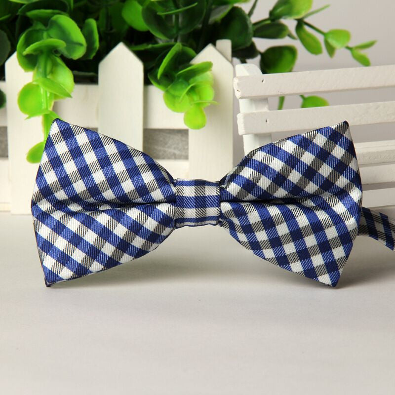 High Quality Pretied Neck Plaid Bowties for Men