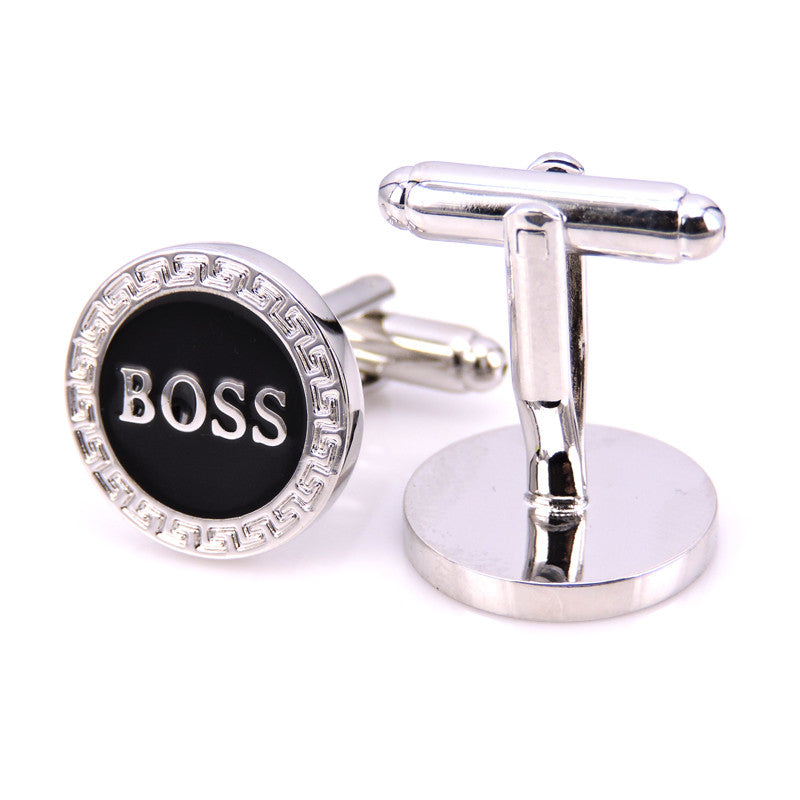 Popular Fashion High Quality Silver/Gold BOSS Cufflinks