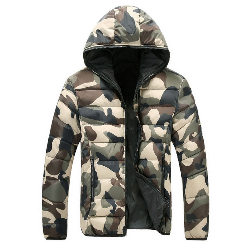 Camouflage Down Coat 3 Colors Winter Jackets for Men Fashion Hooded Coats