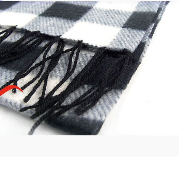 Wool Blend Warm Geometric Pattern Men's Scarves