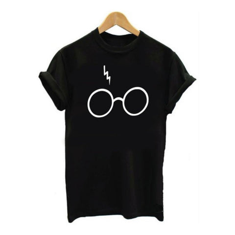 Harry Potter Lightning Glasses Printed T-Shirt