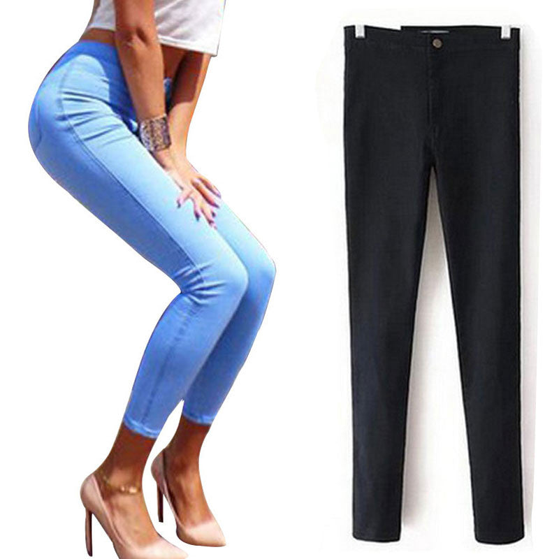 Slim High Waist Jeans For Woman