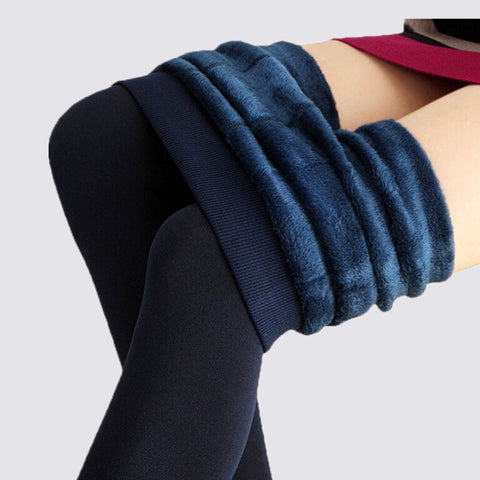 Warm High Elasticity Casual Slim Thick Velvet Women Pants in 8 Colors