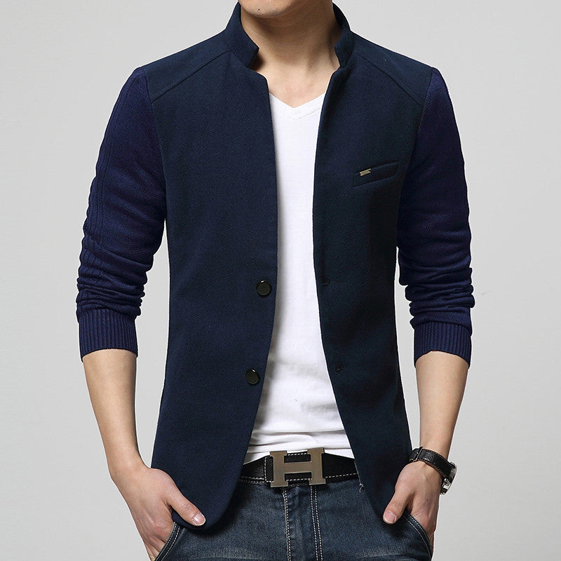 Slim Fit Woolen Outwear Coat Top Quality Blazer for Men