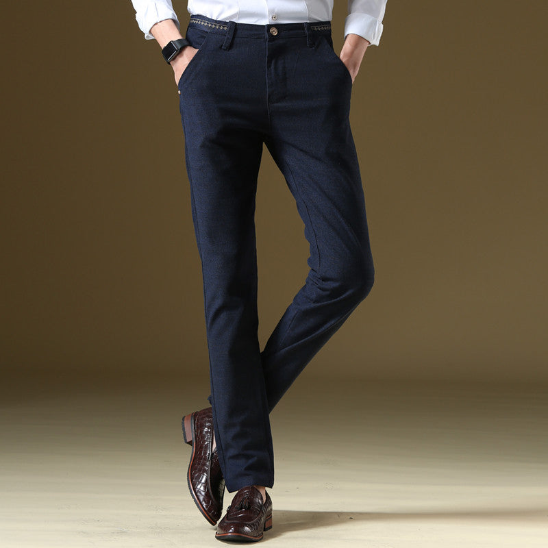High Quality Straight Loose Elasticity Dress Pants for Men