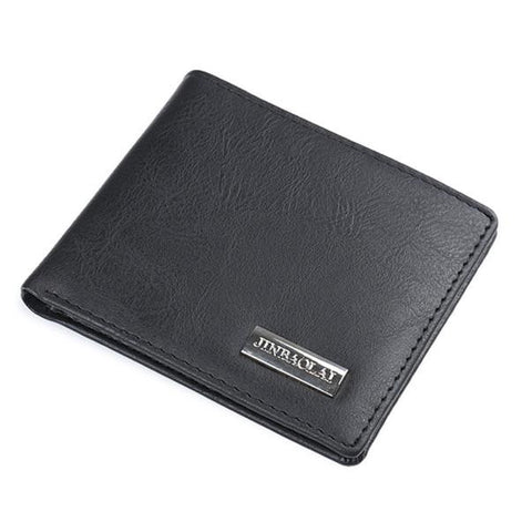 Elegance Bifold Wallets for Men Leather Black Purse