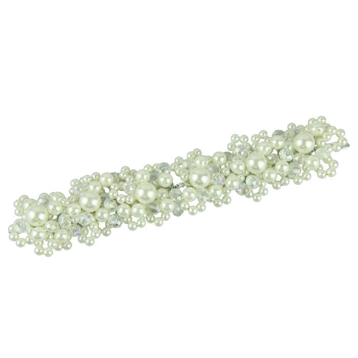 White Pearl Crystal Bride Headdress Hairclip Jewelry
