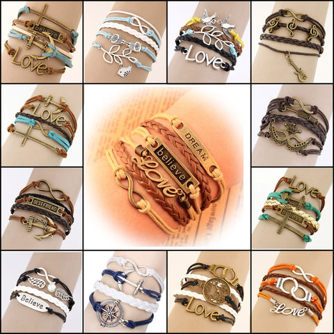 Vintage Multilayer Charm Bracelets mj-