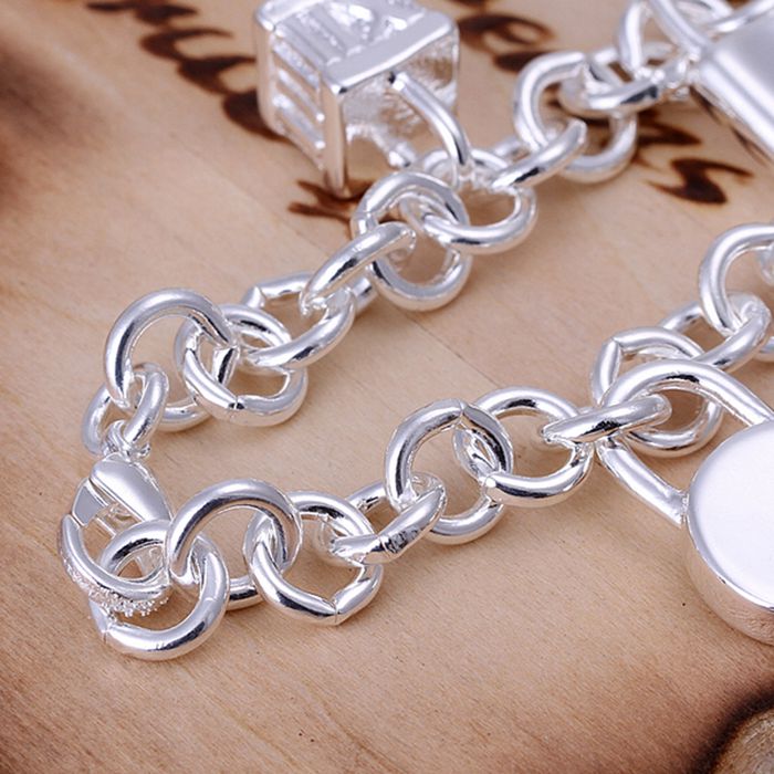 Five Locks Fashion Silver Bracelets