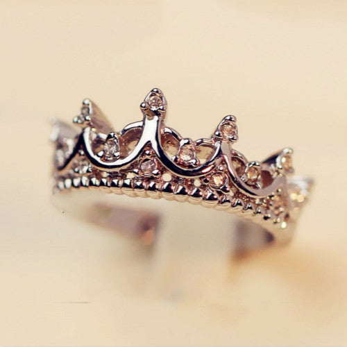 Crown Rings Crystal Jewelry For Wedding or Engagement wr-