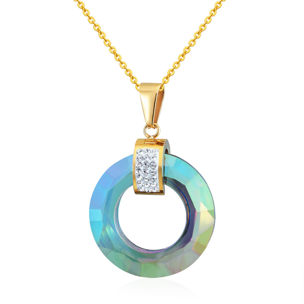 New Design Hot Round Glass Pendant Necklace