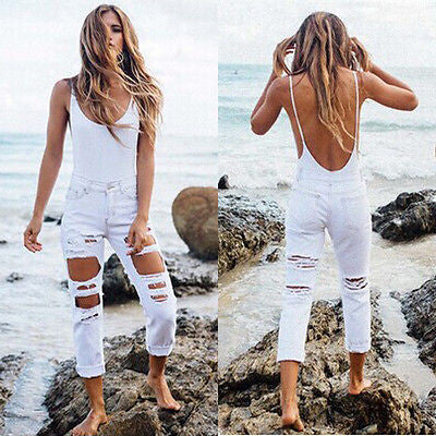 Ripped High Waist Jeans For Women