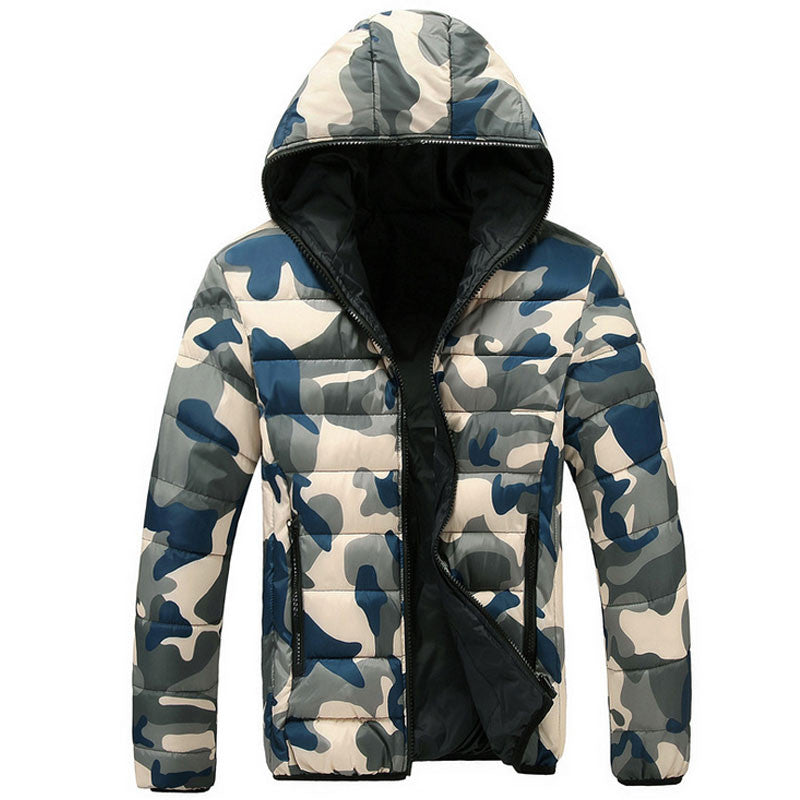 Camouflage Down Coat 3 Colors Winter Jackets for Men Fashion Hooded Coats