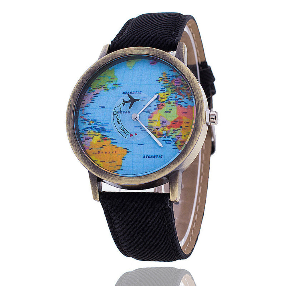 High Quality World Map Design Watches ww-d wm-q