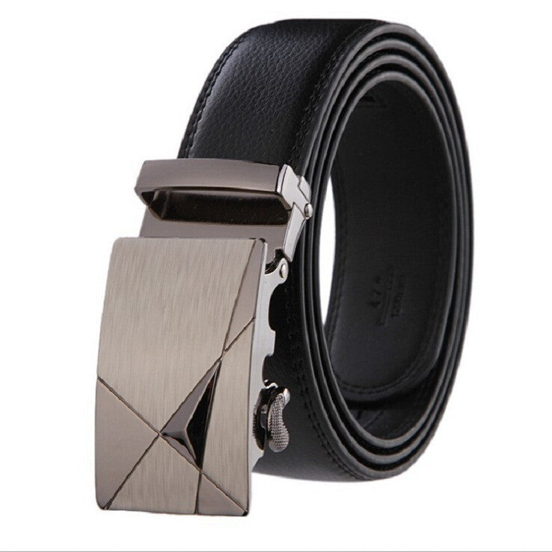 Leather Strap Automatic Buckle Belt For Men Authentic Girdle Trend