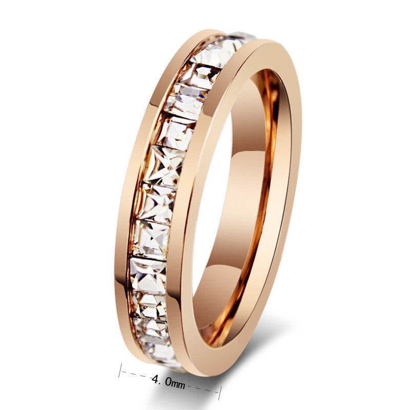 Geometric Design Rose Gold Engagement Wedding Ring Jewelry wr-