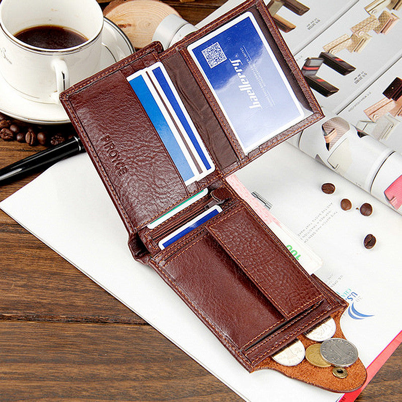 Quality Guarantee Leather Purse With Coin Pocket Men's Wallet