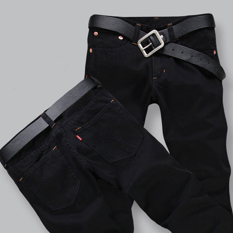 Hot Sale Slim Straight Pants Black Color Jeans for Men