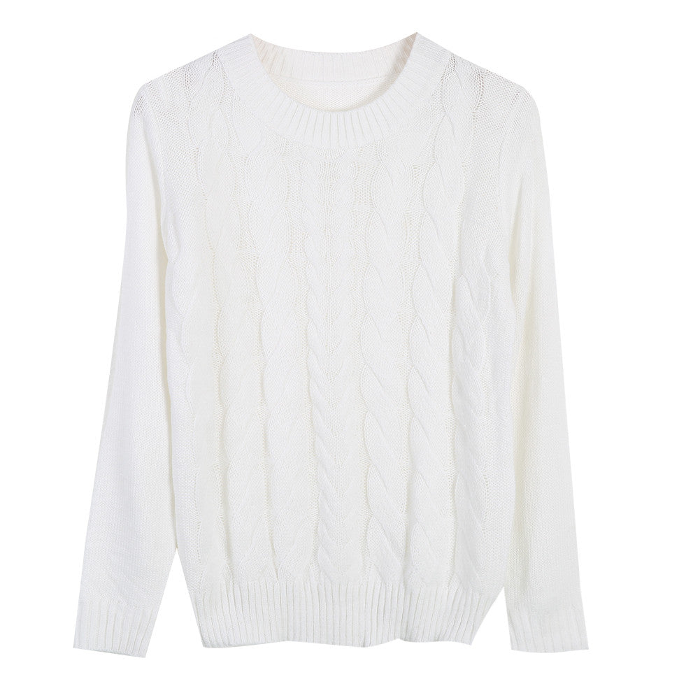 Loose Knitted Outwear Casual w-Sweater