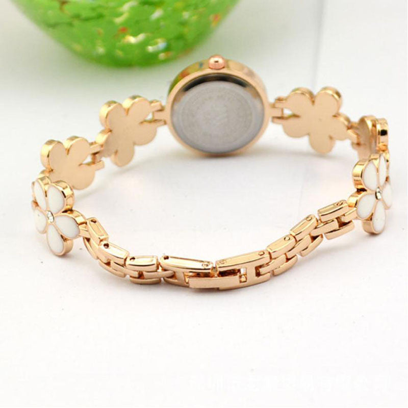 Daisies Flower Rose Gold Bracelet Watch ww-b