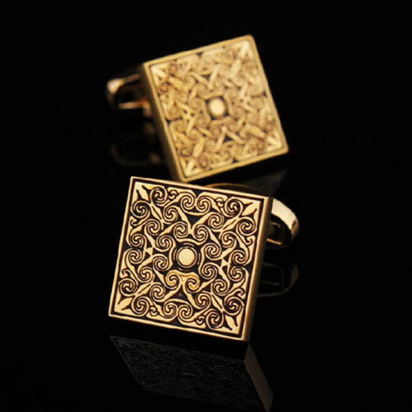 Classical High Quality Vintage Men's Cufflinks Engraved