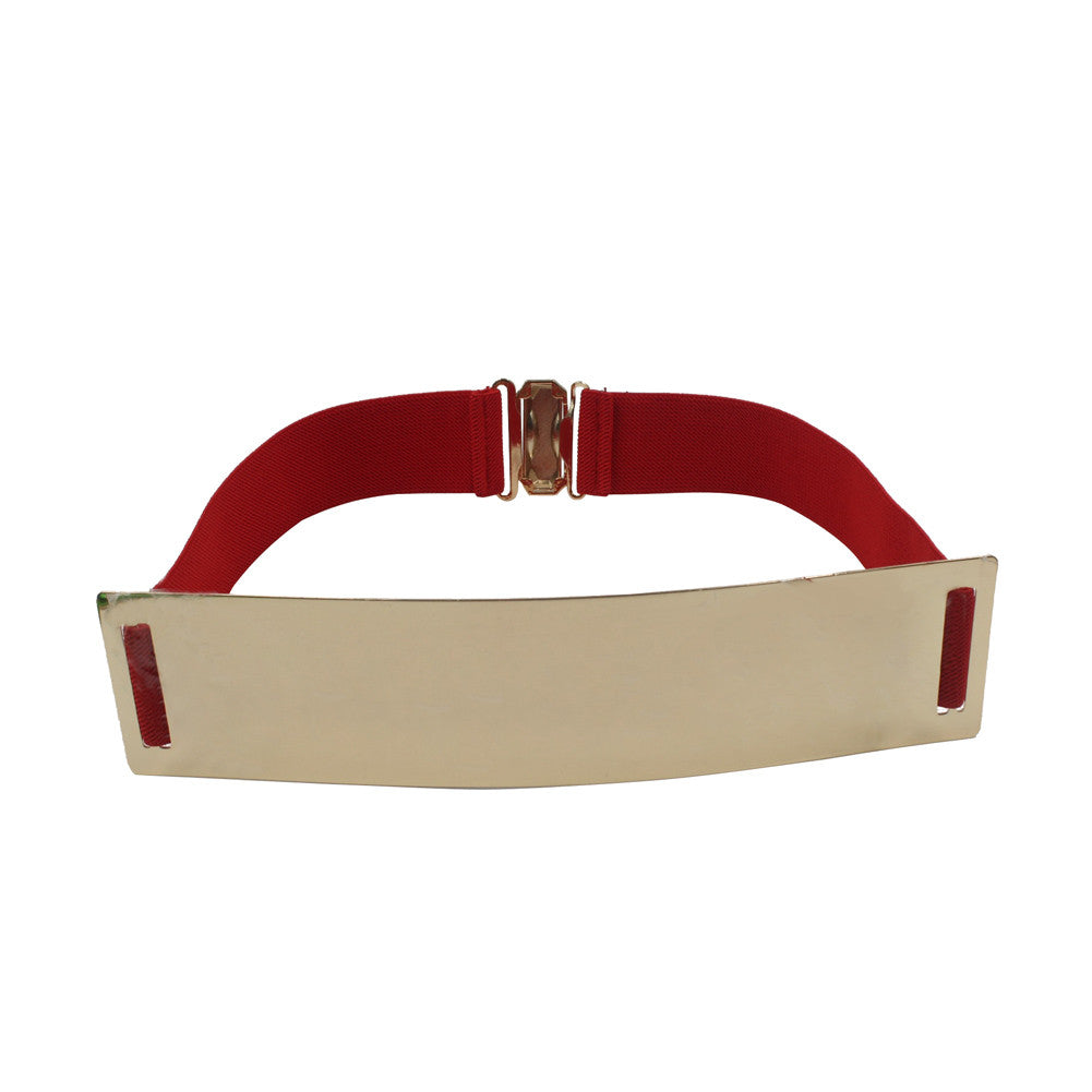 Hot Elastic Mirror Metal Waist Belt For Women
