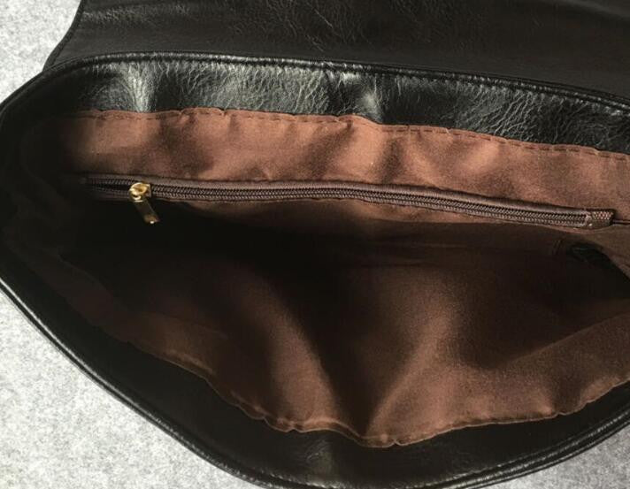 Leather Clutches Messenger Envelop Bag