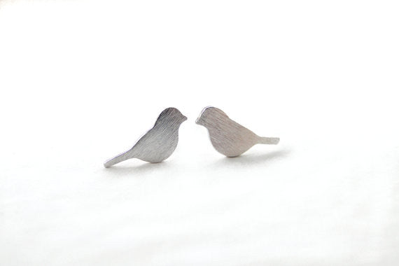 Brushed classic Bird Earrings