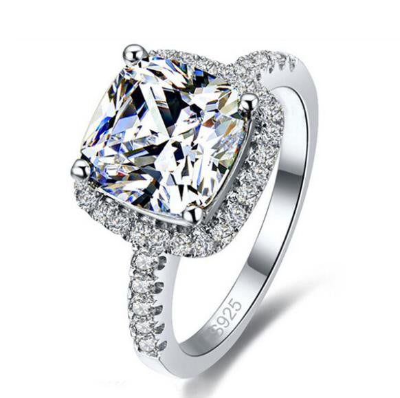 Luxury Fashion Sterling Silver Wedding Engagement Bridal Rings wr-