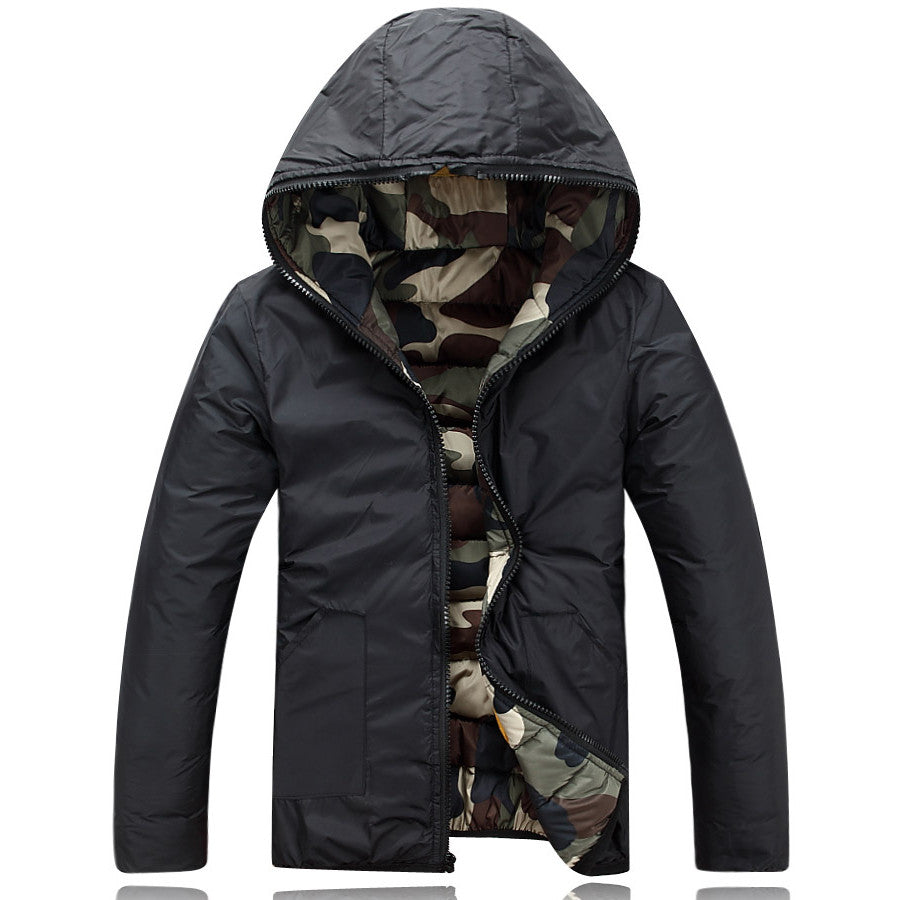 Warm Down Coat Winter Jacket For Men With Hoodies