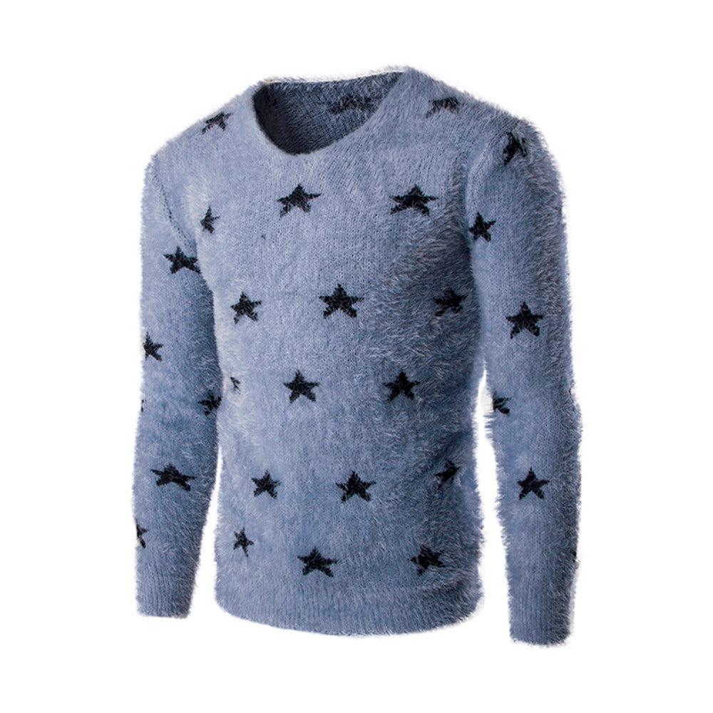 New Fashionable Star Design Casual Men's Sweater