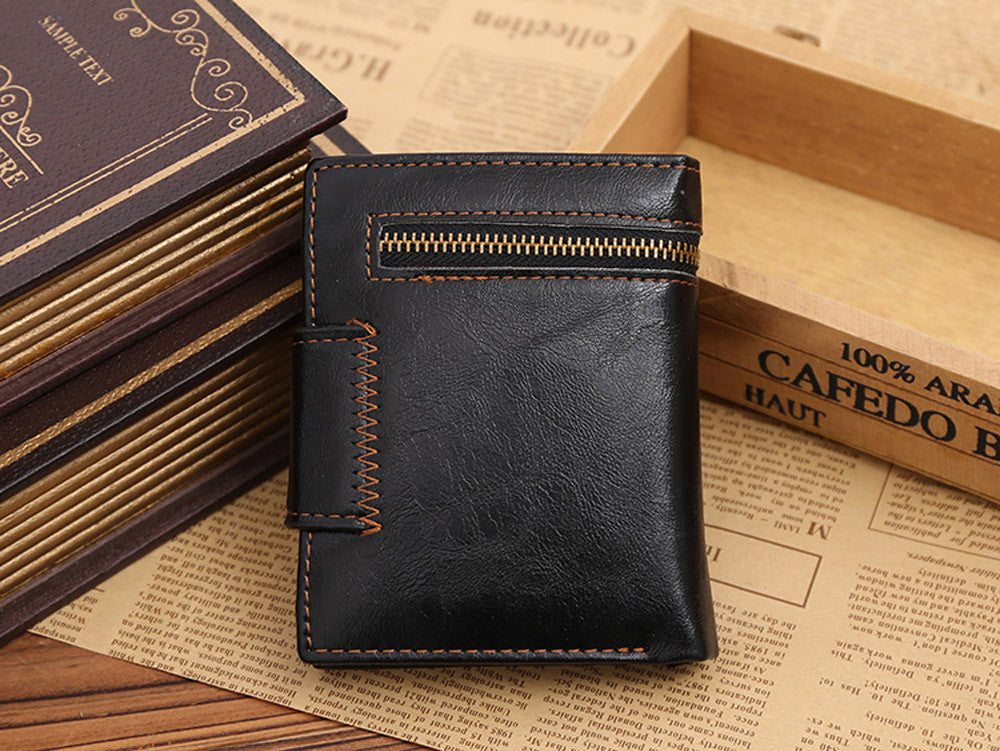 Eagle Pattern Vertical Men's Wallet Leather Card Holder