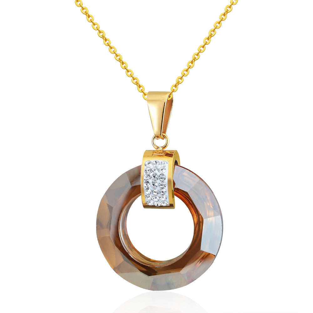New Design Hot Round Glass Pendant Necklace