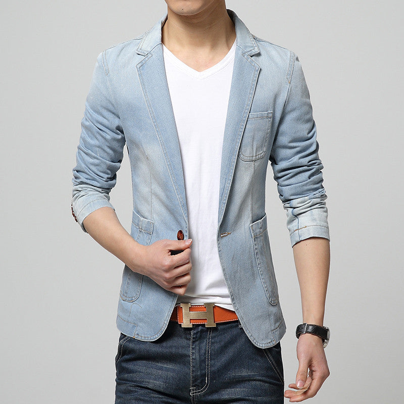 Jeans Casual Fashion Blazer for Men Trend Jacket