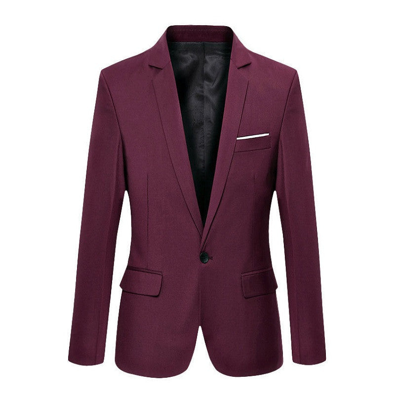 Autumn Outwear Coat One Button Suit Blazer For Men