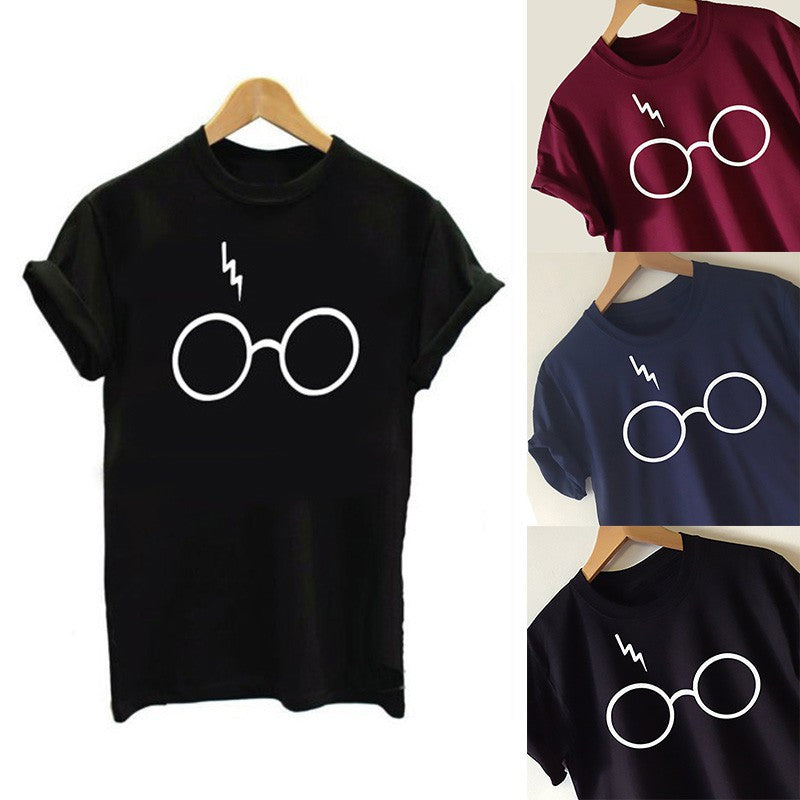 Harry Potter Lightning Glasses Printed T-Shirt